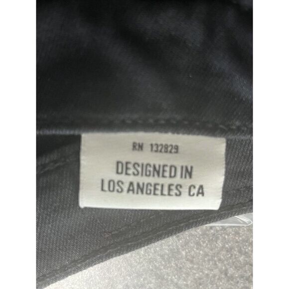 Revolve LOVERS + FRIENDS Black Bailey Flare Moto Jeans Size 28 Zipper Pockets - Picture 6 of 16